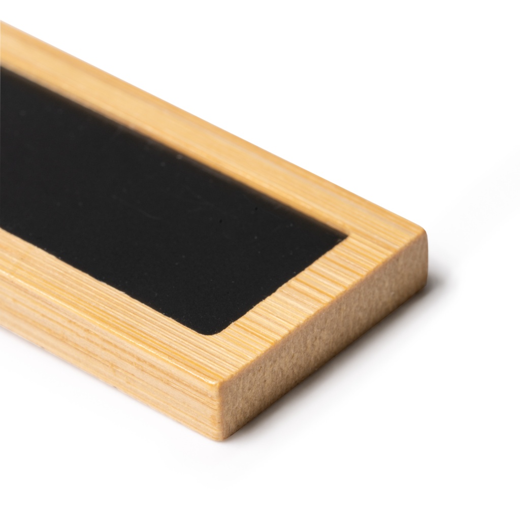 Bamboo and Metal Keychain for Engraving